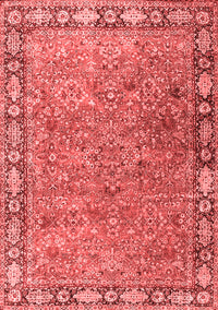 Animal Red Traditional Rug, tr4394red