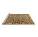 Sideview of Machine Washable Animal Brown Traditional Rug, wshtr4394brn