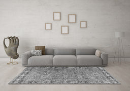 Machine Washable Animal Gray Traditional Rug in a Living Room,, wshtr4394gry