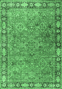 Animal Emerald Green Traditional Rug, tr4394emgrn