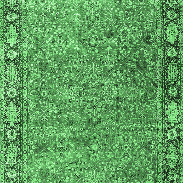 Animal Emerald Green Traditional Rug, tr4394emgrn