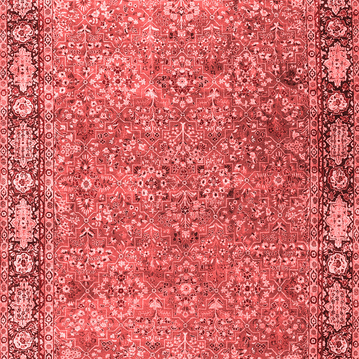 Machine Washable Animal Red Traditional Rug, wshtr4394red