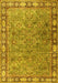 Animal Yellow Traditional Rug, tr4394yw