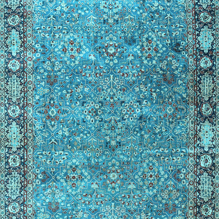 Machine Washable Animal Light Blue Traditional Rug, wshtr4394lblu
