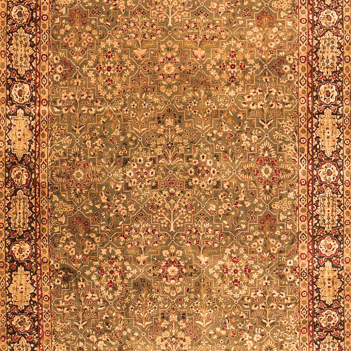 Serging Thickness of Machine Washable Animal Orange Traditional Area Rugs, wshtr4394org