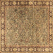 Square Machine Washable Animal Brown Traditional Rug, wshtr4394brn