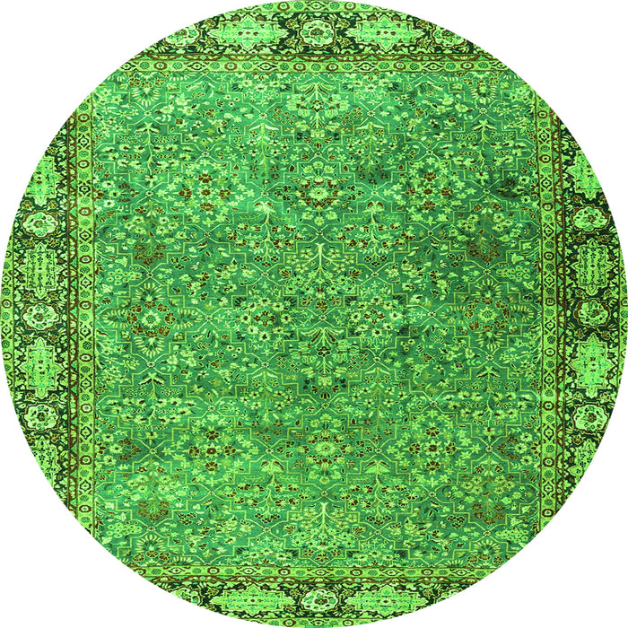 Machine Washable Animal Green Traditional Area Rugs, wshtr4394grn