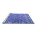 Sideview of Machine Washable Animal Blue Traditional Rug, wshtr4394blu