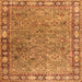 Serging Thickness of Animal Orange Traditional Rug, tr4394org