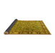 Sideview of Animal Yellow Traditional Rug, tr4394yw