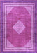 Machine Washable Medallion Purple Traditional Area Rugs, wshtr4395pur