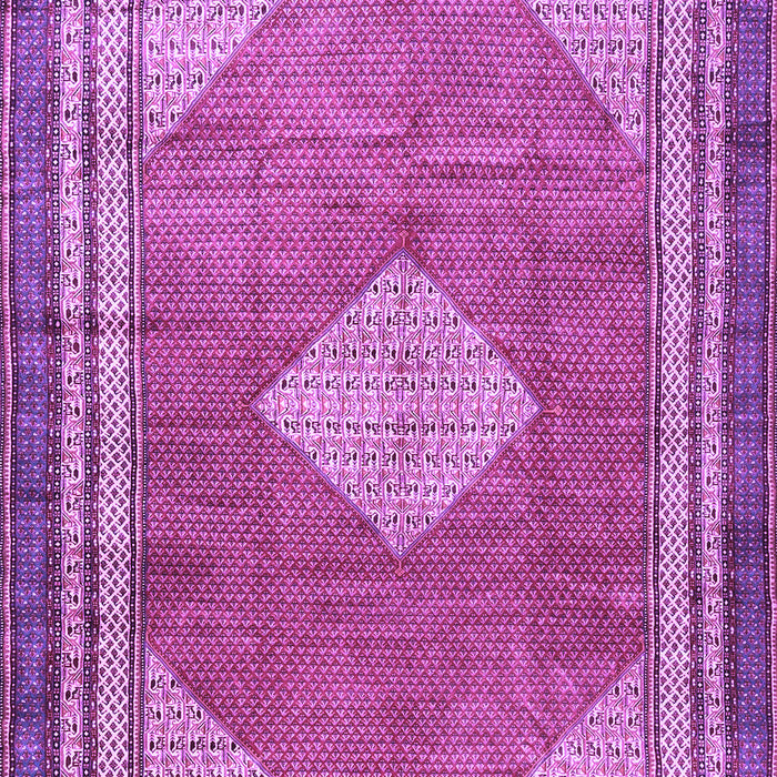 Machine Washable Medallion Purple Traditional Area Rugs, wshtr4395pur