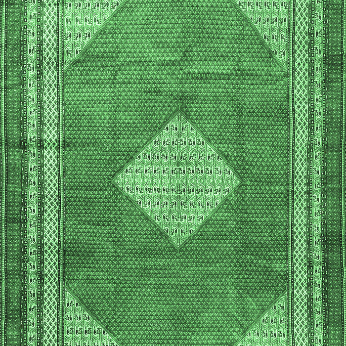 Medallion Emerald Green Traditional Rug, tr4395emgrn