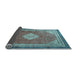 Sideview of Medallion Light Blue Traditional Rug, tr4395lblu