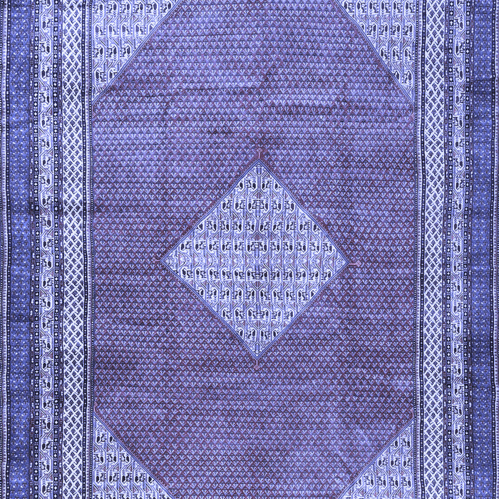 Medallion Blue Traditional Rug, tr4395blu