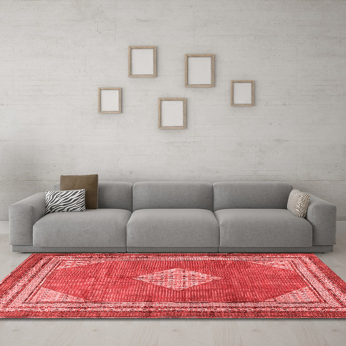 Traditional Red Washable Rugs