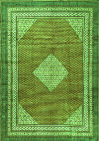 Medallion Green Traditional Rug, tr4395grn