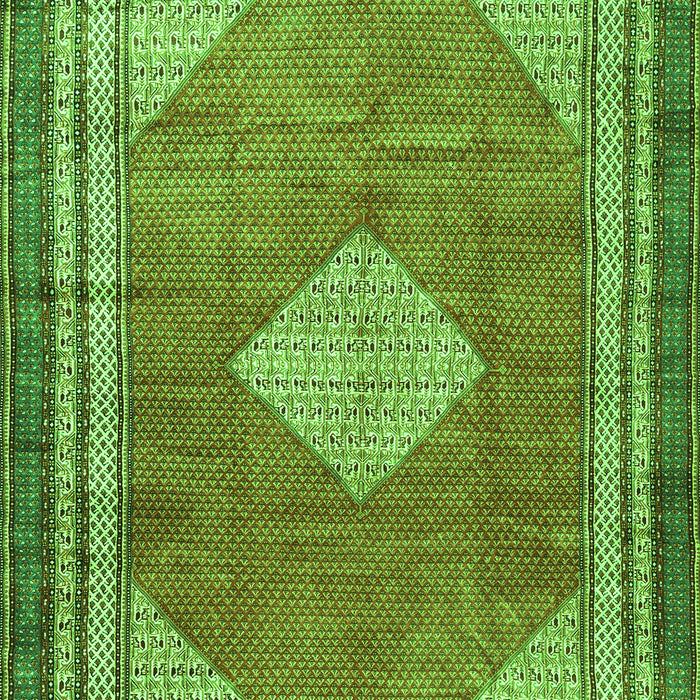 Medallion Green Traditional Rug, tr4395grn