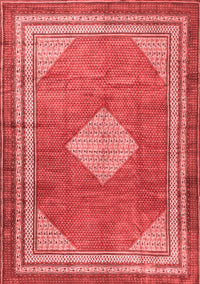 Medallion Red Traditional Rug, tr4395red