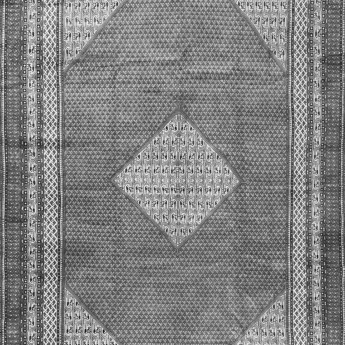 Serging Thickness of Machine Washable Medallion Gray Traditional Rug, wshtr4395gry