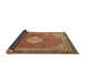 Sideview of Medallion Brown Traditional Rug, tr4395brn