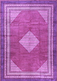 Medallion Purple Traditional Rug, tr4395pur