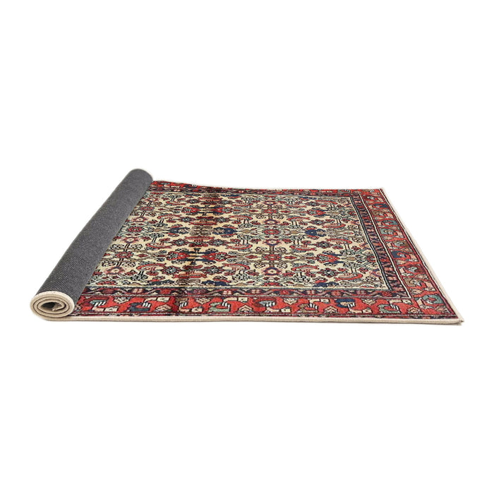 Sideview of Traditional Brown Red Persian Rug, tr4396