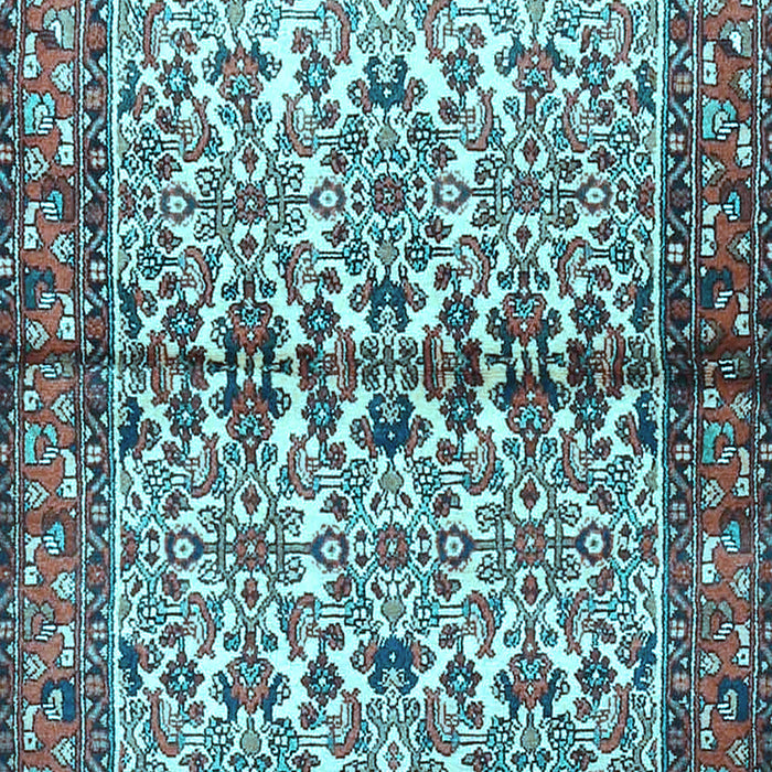 Machine Washable Persian Light Blue Traditional Rug, wshtr4396lblu