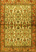 Machine Washable Persian Yellow Traditional Rug, wshtr4396yw