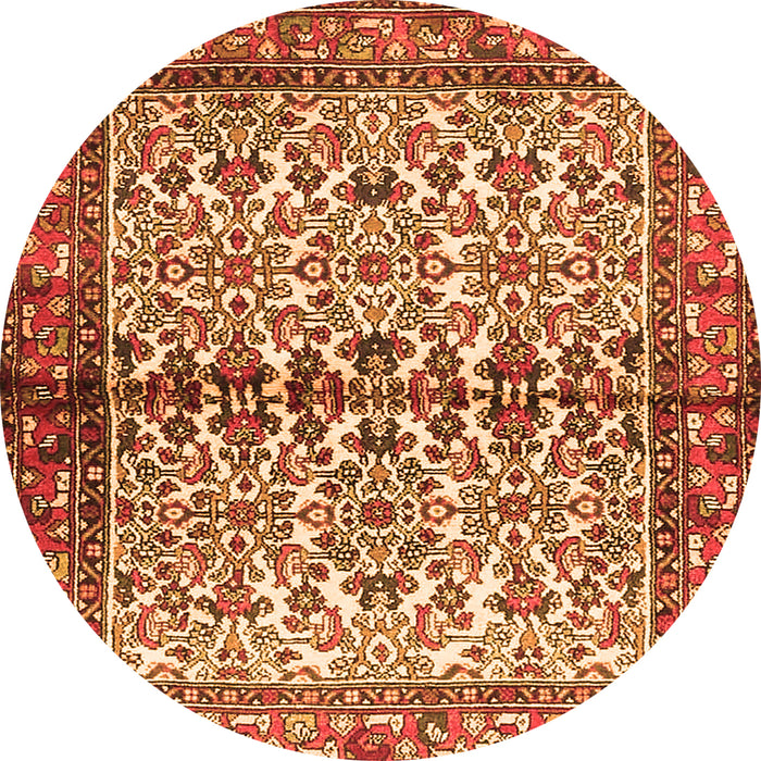 Square Persian Orange Traditional Rug, tr4396org