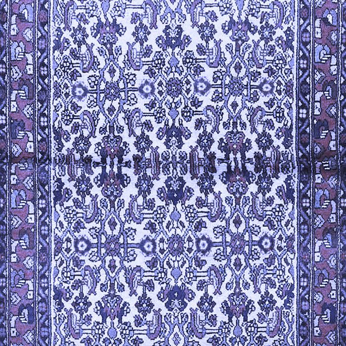 Machine Washable Persian Blue Traditional Rug, wshtr4396blu