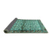 Sideview of Persian Turquoise Traditional Rug, tr4396turq