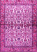 Machine Washable Persian Pink Traditional Rug, wshtr4396pnk