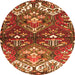 Square Persian Orange Traditional Rug, tr4397org