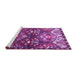 Sideview of Machine Washable Persian Purple Traditional Area Rugs, wshtr4397pur