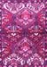 Machine Washable Persian Pink Traditional Rug, wshtr4397pnk