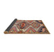 Sideview of Traditional Chestnut Brown Persian Rug, tr4398