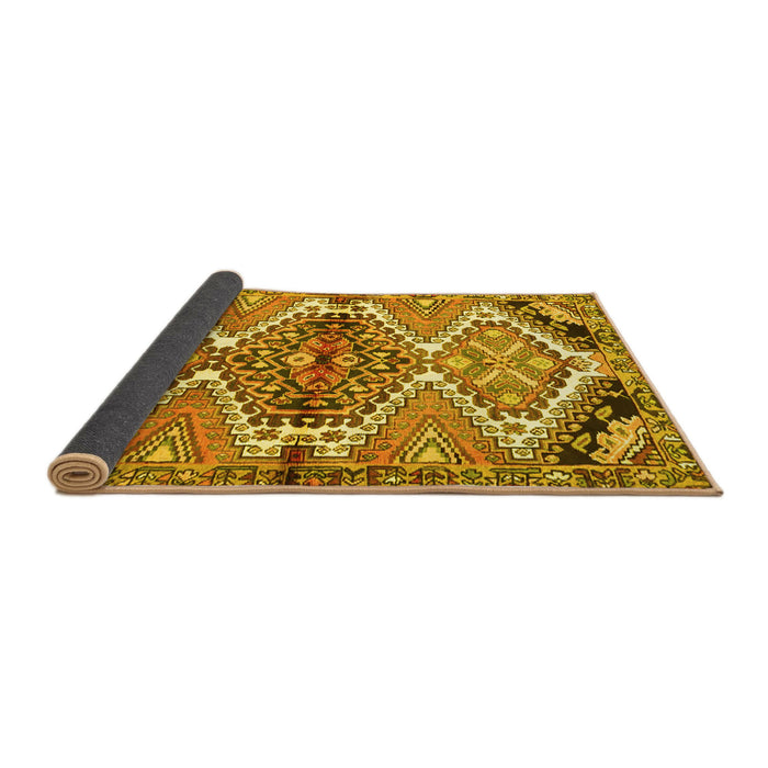 Sideview of Persian Yellow Traditional Rug, tr4398yw