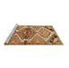 Sideview of Machine Washable Persian Brown Traditional Rug, wshtr4398brn