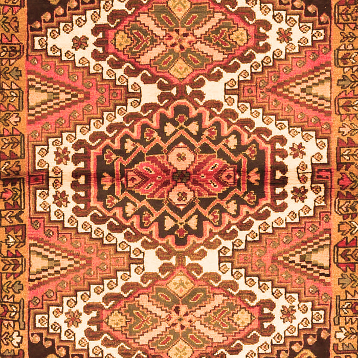 Serging Thickness of Machine Washable Persian Orange Traditional Area Rugs, wshtr4398org