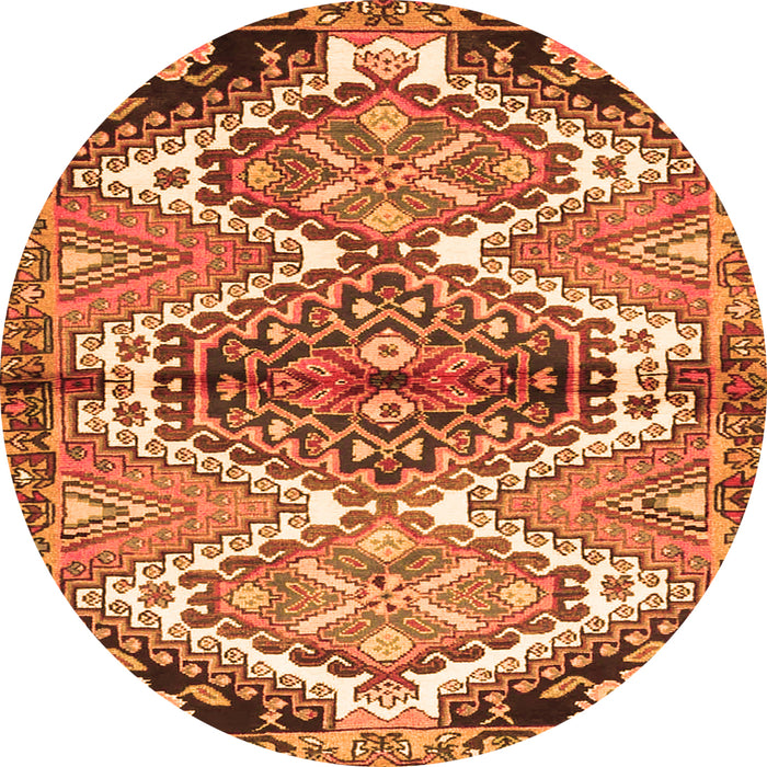 Machine Washable Persian Orange Traditional Area Rugs, wshtr4398org