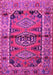 Machine Washable Persian Pink Traditional Rug, wshtr4399pnk