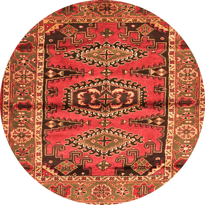Square Persian Orange Traditional Rug, tr4399org
