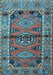 Machine Washable Persian Light Blue Traditional Rug, wshtr4399lblu