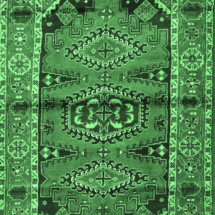 Machine Washable Persian Emerald Green Traditional Area Rugs, wshtr4399emgrn