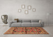 Machine Washable Persian Brown Traditional Rug in a Living Room,, wshtr4399brn