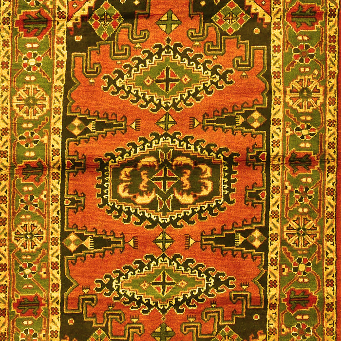 Machine Washable Persian Yellow Traditional Rug, wshtr4399yw