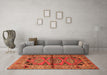 Machine Washable Persian Orange Traditional Area Rugs in a Living Room, wshtr4399org