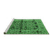 Sideview of Machine Washable Persian Emerald Green Traditional Area Rugs, wshtr4399emgrn