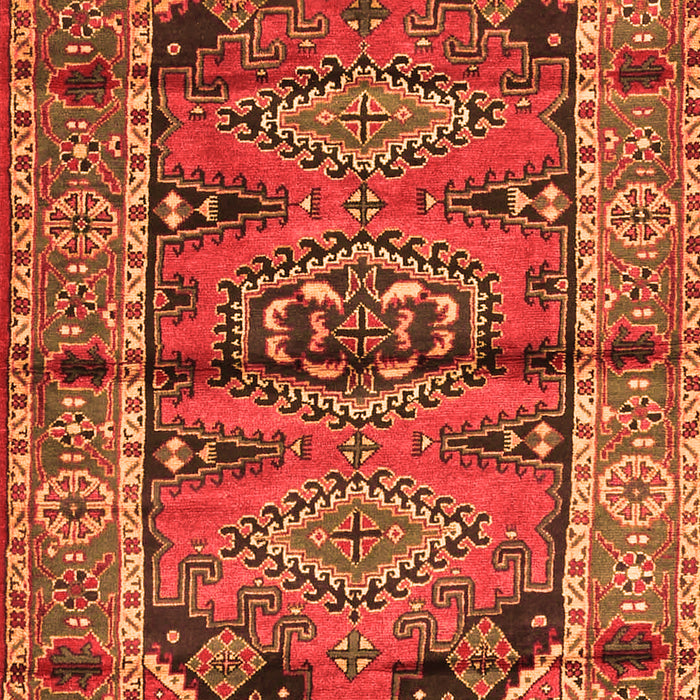 Serging Thickness of Machine Washable Persian Orange Traditional Area Rugs, wshtr4399org